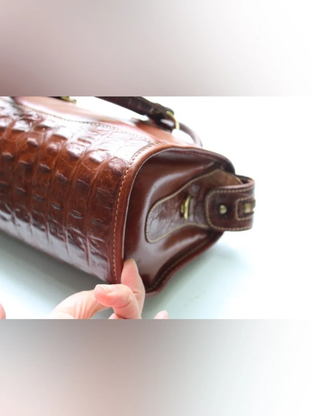 Vintage Brahmin small satchel bag